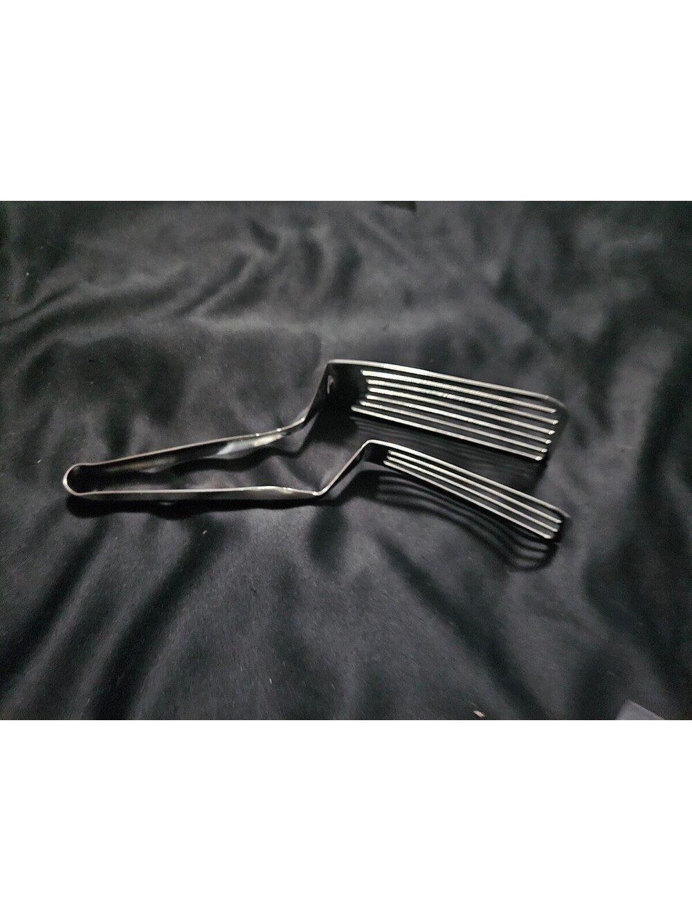 Vintage Stainless Steel Double Fork Tongs